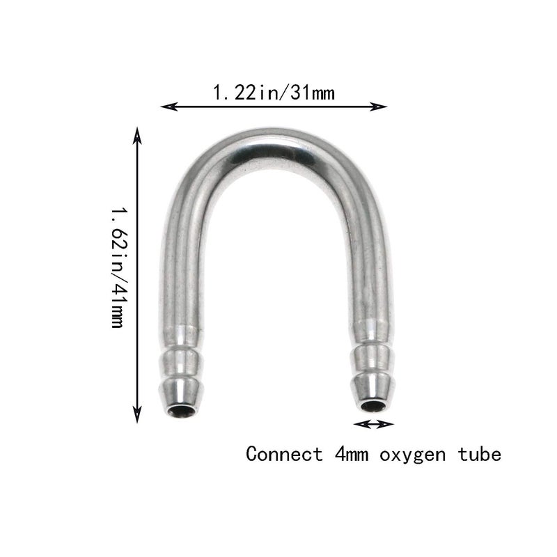 Maxmoral Aquarium U-Shape Connectors Stainless Steel Fish Tank Air Pump Accessories CO2 System U-Shape Tube Connector - Image 4
